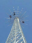 Palo triangular de Guy Wire Tower Lattice Triangle de la antena del acero los 30m