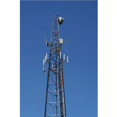 Telecomunicaciones de acero tubulares galvanizadas de la comunicación de la torre los 30m los 60m G/M de la inmersión caliente