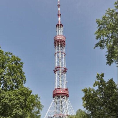 Radio del acero los 80m del ángulo y torre de acero tubulares de la televisión