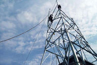 torre de acero del enrejado de Wifi de la radio VHF de los 50m para la transmisión de la señal