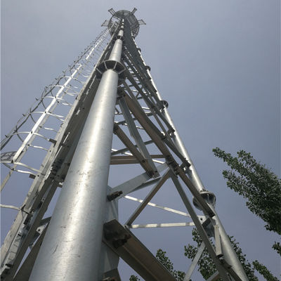 Torres de acero galvanizadas del enrejado autosuficiente de los 50m