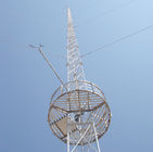 Torre de acero Legged del alambre de Guyed de la antena del enrejado tres
