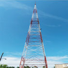 torre Legged galvanizada los 80m Q235 4 de acero del ángulo de las telecomunicaciones