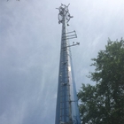 Torre de acero monopolar los 80m de la antena del MW de la conexión del reborde