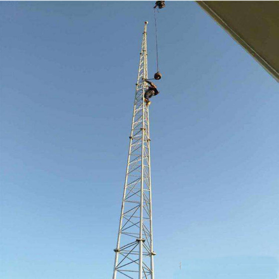 Torre Q235 de la protección contra la luz de los pararrayos de la estructura de acero del ángulo
