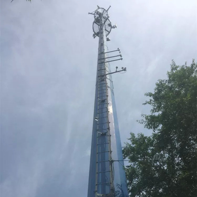 el teléfono celular móvil de la torre de acero monopolar del 100ft afiló/ensanchado